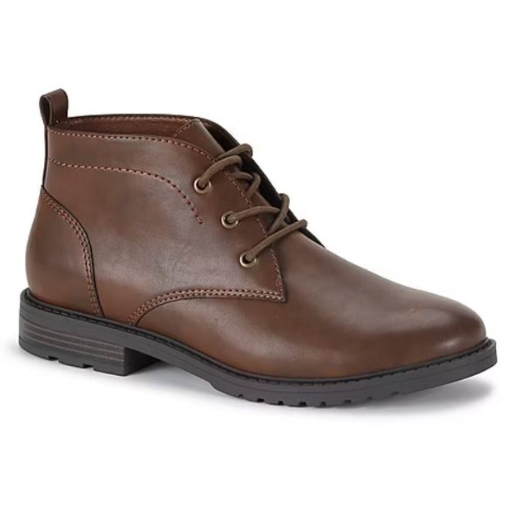 Frye and Co. Men's Oaken Flat Heel Chukka Lace-Up Boots Dark Brown Size 12